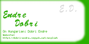 endre dobri business card